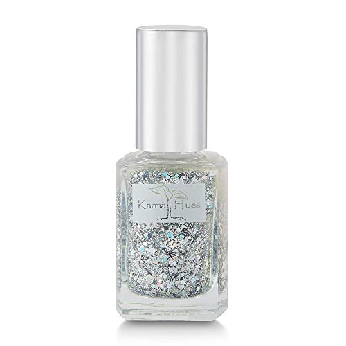 Karma Organic Natural Nail Polish-Non-Toxic Nail Art, Vegan and Cruelty-Free Nail Paint (Glitter Bomb)