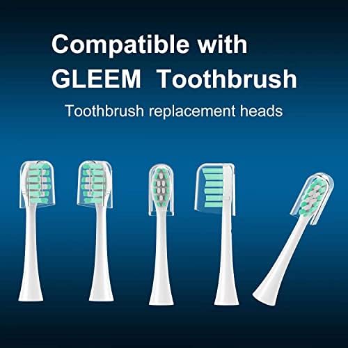 Replacement Toothbrush Heads for Gleem Electric Toothbrush，White 10 Pack