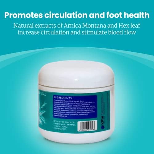 KPW Laboratories for Dry Cracked Heels - All-Natural Foot Care for Women and Men, Hydrating Foot Cream for Dry Feet to Promote Circulation