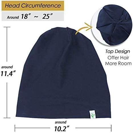 Sleep Cap-2Pcs Designed for Men with Natural Curly Wave Hair Satin Lined,Gifts for Boyfriend,Husband & Dad,
