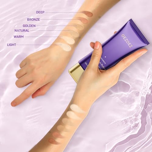 6 Colors Tattoo Cover Up Makeup with Brush – Waterproof Body and Leg Sleeve Foundation, Full Skin Coverage Bronzer & Scar Concealer Cosmetics (natural)