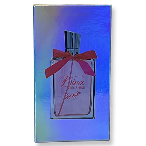 DIVA GIRL SHINE SUGAR - Eau de Parfum for Women - Notes of Tangerine, Honeysuckle, and Wild Berry - 3.4 Fl Oz
