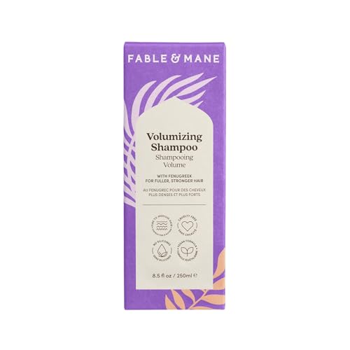 Fable & Mane Volumizing Shampoo, adds Weightless Volume from Root to Ends. Cleanses and Shine-Boosting with Alma For Thinning, Fine or Medium Hair Types