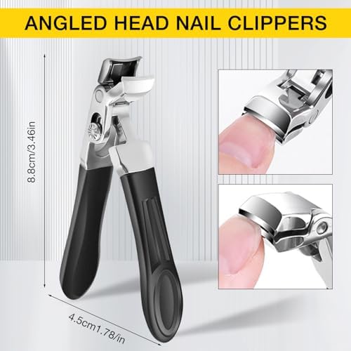 Ribili ClipMaster Pro,Dotmalls ClipMaster Pro,Grishay ClipMaster Pro,Clip Master Pro for Thick Nails,Large Angled Head Toenail Clippers with Wide Opening for Elderly Seniors(1Pcs)