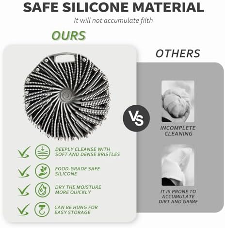 SCRUBBIES™ for Body,Food-Grade Soft Silicone, Body Scrubber Shower Brush Handheld Men and Women,Fit Sensitive Skin ，Gentle Exfoliating.2-Pack（Blue Standard Size）