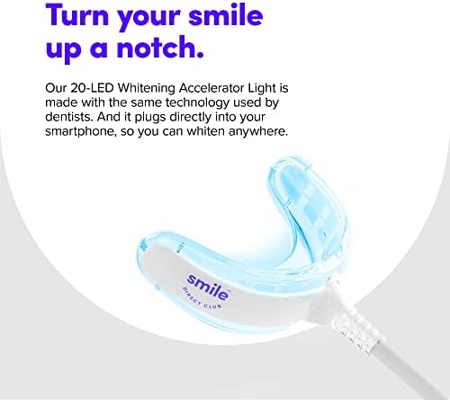 SmileDirectClub Teeth Whitening Kit with LED Light - 9 Pack Gel Pens - Professional Strength Hydrogen Peroxide - Pain Free and Enamel Safe - Up to 9 Shades Whiter in 1 Week