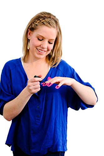 CreaNails Nail Polish Stencils for Adults - Reusable Nail Holder for Painting Nails & French Tip Strips - Spill-Proof Nail Guard Applicator & Shaper for Gel Paint, Decals - 10 Sizes, 26 Pieces