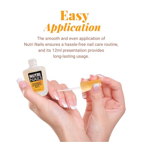 Nutri Nails: Nail Strengthener with Proteins, Minerals, Hyaluronic Acid & Vitamins - Nail Hardener, Growth & Nail Biting Treatment for Damaged Nails and Adults.