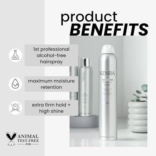 Kenra Shaping Spray 21 | Alcohol Free Hairspray | Max Moisture Retention | Extra Firm Hold & High Shine | Optimal Working Time | All Hair Types
