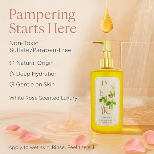 Moisturizing Bath Oil for Dry & Sensitive Skin. Nourishing & Hydrating Winter Care Shower Oil, Soothes & Softens, Locks in Moisture,10 Fl.oz (300ml)