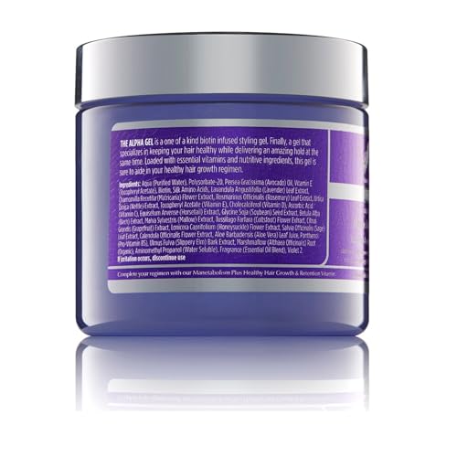 The Mane Choice The Alpha Crystal Orchid Biotin Infused Styling Gel, 16 Oz, Defines Curls & Smooths Edges, Hair Gel for Coily, Wavy & Curly Hair, Enriched with Biotin, Avocado Oil & Vitamin E