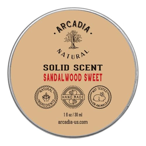 Sandalwood "Sweet" (Solid Cologne) - Handcrafted with natural oils and butters, Vegan and alcohol-Free cologne