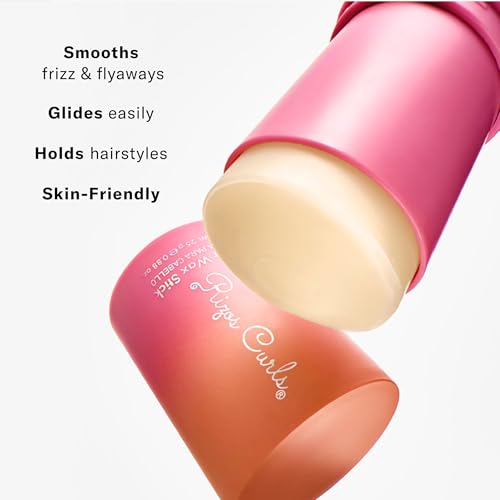 Rizos Curls Hair Wax Stick Tames Flyaways & Smooths Edges with Castor Oil for Sleek Style Adds Shine & Frizz Control for Every Hair Type Straight, Wavy, Curly, Coily Sulfate & Paraben Free