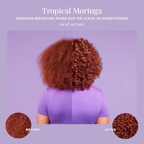 The Mane Choice Tropical Moringa Sweet Oil & Honey Endless Moisture Rinse Out or Leave In Conditioner, Detangles, Softens & Nourishes Dry, Brittle Hair, Helps Reduce Breakage & Smooth Frizz, 8 Oz