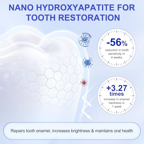 7.5% Hydroxyapatite Toothpaste, (2pcs) Nano Hydroxyapatite Toothpaste 7.5 for Enamel Protection and Tooth Strengthening, Fresh Mint Flavor, Daily Use for Oral Care