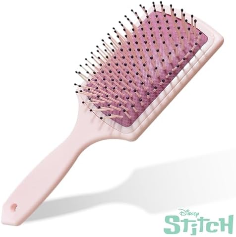 LUV HER Kids Disney Hair Brush & Spa Headband Set for Girls - Features Angel from Lilo and Stitch - Fun Grooming Kit for Detangling Styling - Soft & Stretchy One Size, Ages 3+