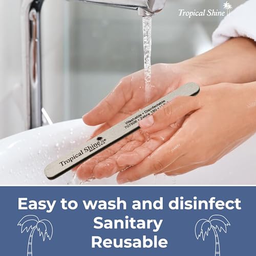 Tropical Shine Zebra Nail File 180/180 Grit (Fifty Pack)