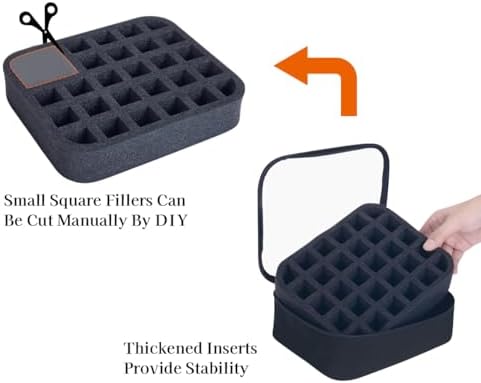 Small Clear Nail Polish Organizer Holds 30 bottles(15ml-0.5fl.oz) Nail Polish Case Multifunctional Nail Polish Bag organizer, Cosmetic Travel Makeup Cases for Women Black