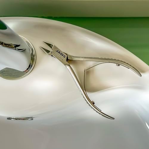 Small Surgical-Grade Toe Nail Clippers - Jaws Podiatry Stainless Steel Double Action Toenail Clippers for Thick Toenails - Ingrown Cuticle Nippers - Manicure Tools - Pedicure Tools