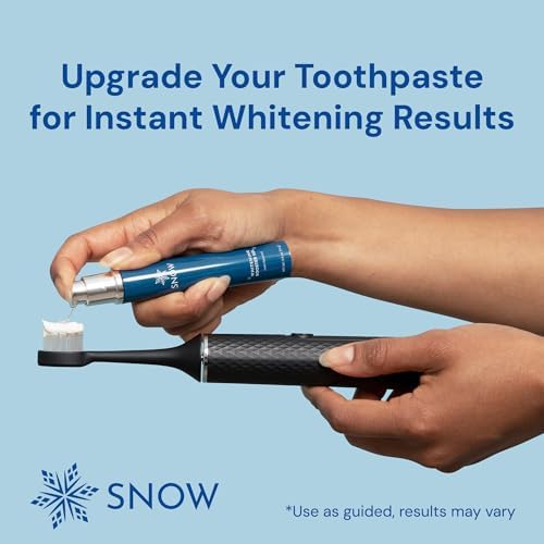 Snow Teeth Whitening Gel - Add to Toothpaste for a Whiter Smile - Vegan Hydrogen Peroxide Gel with Xylitol for Tooth Stain Removal and Brightening - 18g