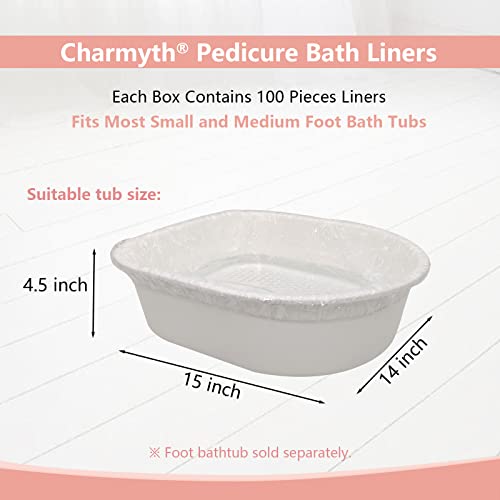 Pedi Guard Bath Liners 100 Count Disposable Pedicure Liners, Spa Footsie Clear Pedi Guard Bath Liners for Foot Bath Spa Massage Thick Elastic