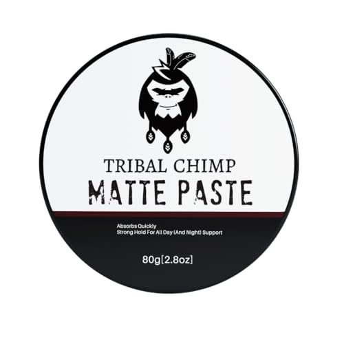 Matte Hair Styling Paste for Men – Medium to Strong Hold, Matte Finish, Easy to Apply & Wash Out – Styling Paste for All Hair Types, Texture & Volume Boost – 80g
