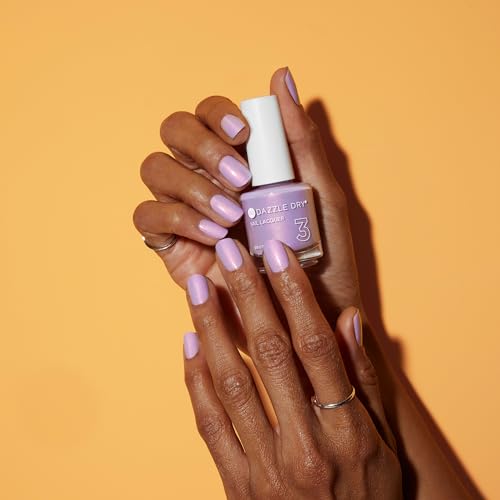 Dazzle Dry Nail Lacquer (Step 3) - Lovely Lilac - A pale purple with a pink shimmer effect. Full coverage shimmer. (0.5 fl oz)