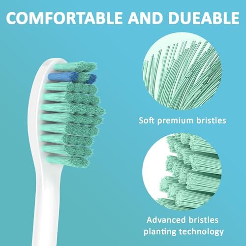 Replacement Toothbrush Heads for Philips Sonicare E-Series Essence Xtreme CleanCare and Other Screw-on Electric Brush Head Multi-Color Rings 6 Packs