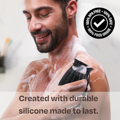 Soap Saver Bag, Gentle Exfoliating Loofah Pouch, Soap Sleeves for Bars, Exfoliating Bag, Bar Soap Pouch, Mesh Soap Bags for Soap Bars, Soap Bar Bag, Silicone Body Scrubber, 2-Pack Loofah