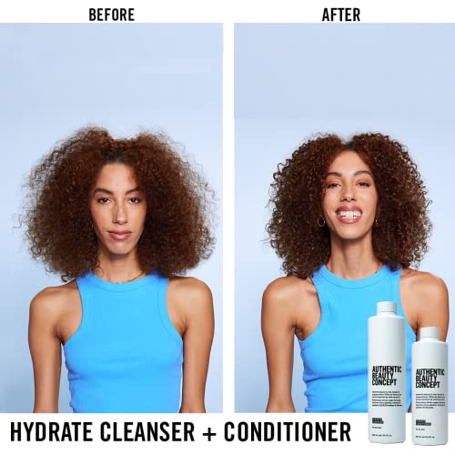 Authentic Beauty Concept Hydrate Cleanser | Shampoo | Normal To Dry or Curly Hair | Adds Moisture & Shine | Vegan & Cruelty-free | Sulfate-free