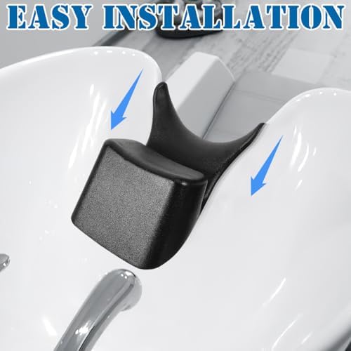 POPETPOP Shampoo Bowl Neck Rest: Soft Silicon Salon Bsink Hair Washing Neck Support - Hair Spa Washing Basin Pillow for Salon Barbershop Home - Comfortable, Black