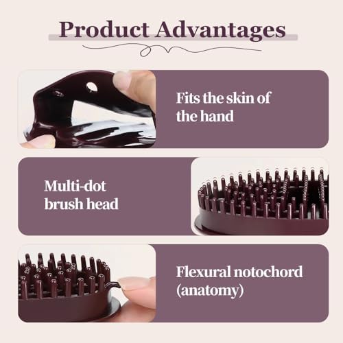 Meridian Brush Massage Brush, New Beauty Salon Professional Custom Meridian Brush, Meridian Massage Brush, Full Body Relaxation Comb, Portable Body Handheld Wood Therapy Massage Tools (Light Purple)