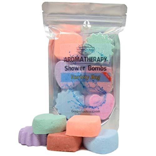 Aromatherapy Shower Bombs - Natural Handmade Shower Steamers, Shower Fizzies, Shower Tablets, Shower Melts, Shower Fizzy Spa Shower Soothers