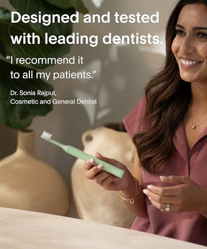 Recyclable Plant-Based, Electric Toothbrush Heads - Built-in Tongue Scraper, Long Lasting Replacement Heads | Compatible Only Sonic Electric Toothbrush - Winter Fern, Pack of 3