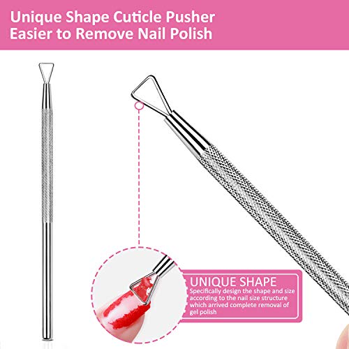 Gel Nail Polish Remover - Gel Polish Remover Wraps BTArtbox Nail Foil Wraps 200 Pcs Soak Off Gel Remover with 1 Pcs Cuticle Pusher for Removing Nail Polish at Home