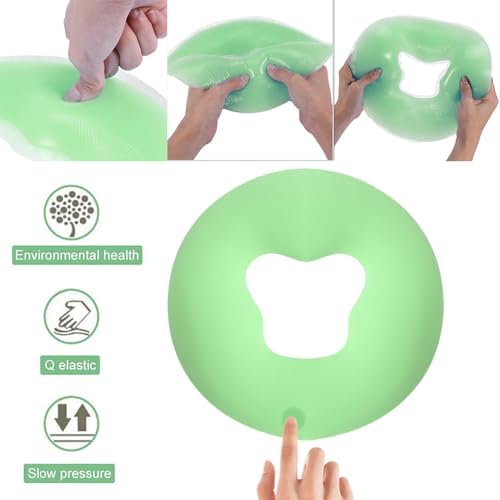 Silicone Face Massage Pillow,SPA Beauty Face Relax Headrest,Salon Skin Care Soft Overlay Travel Head Support,Green