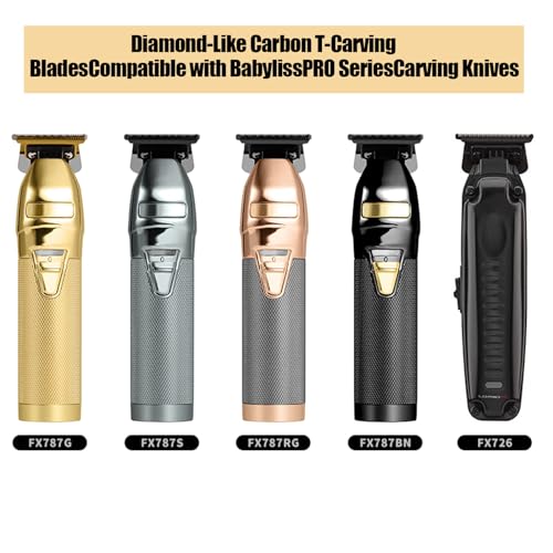 FX707Z Replacement DLC 2.0 Trimmer Blade Compatible with BaByliss FX787 & FX726 Trimmer,Compatible with BaByliss DLC 2.0 Trimmer Blade,Black