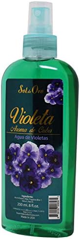 Sol de Oro Violeta Aroma de Cuba Agua de Violetas - Violet Water Spray Fragrance of Cuba 8oz