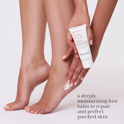 This Works Perfect Heels Rescue Balm: A Natural Vegan Formula to Nourish, Repair and Moisturise with Cotton Thistle, Lemon and Lavender Essential Oils, Silicone Free, 75ml