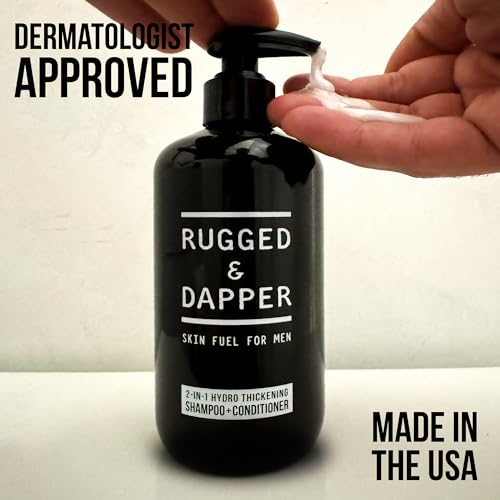RUGGED & DAPPER 2-in-1 Mens Shampoo and Conditioner - Biotin Hair Thickening Shampoo for Men - SLS-free and Paraben-Free