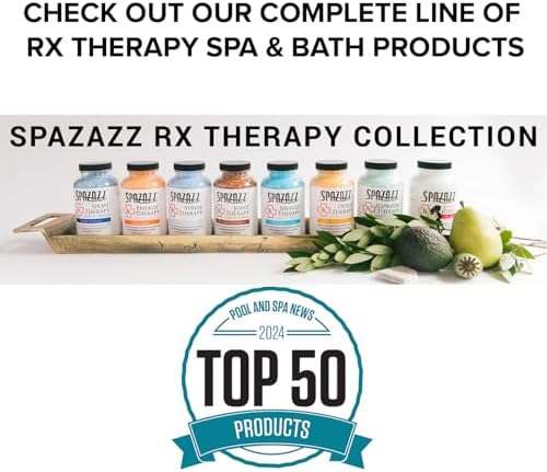 Spazazz RX Therapy Hot Tub Spa and Bath Aromatherapy Salt Crystals 4oz 8 Pack Sample Bundle Includes Muscle - Joint - Detox - Stress - Respiratory - Sport -Sleep - Energy. Great for Muscles & Joints