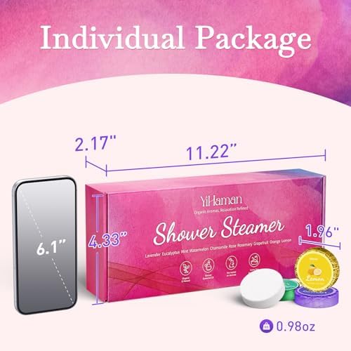 40PCS Shower Steamers Aromatherapy for Women or Men, 10 Scents Organic Shower Bombs, Relaxation with Organic Essential Oils, Birthday Self Care Gift for Women 1 Set