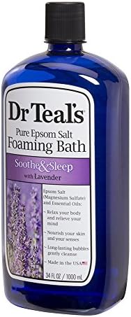 Dr Teal's Foaming Bath Variety Gift Set (2 Pack, 34oz ea.) - Soothe & Sleep Lavender & Relax & Relief Eucalyptus & Spearmint - Pure Epsom Salt & Essential Oils Alleviate Stress & Clear The Mind