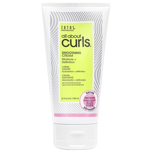 ALL ABOUT CURLS Smoothing Cream | For Curly Hair Styling | Moisturize, Define & Enhance Texture | Reduce Frizz & Boost Shine | Controllable Definition | Vegan & Cruelty Free | Sulfate & Paraben Free