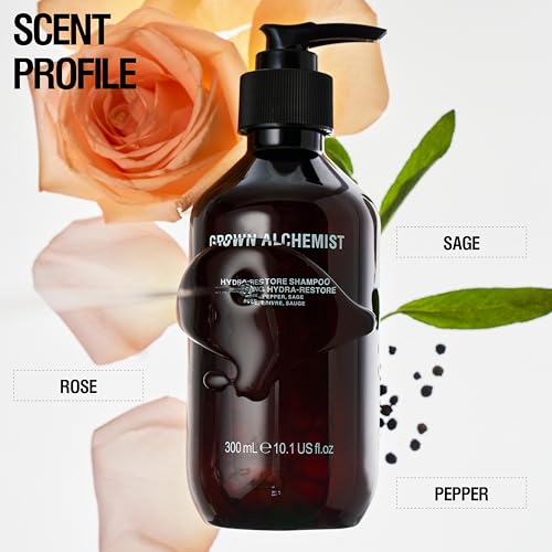 Grown Alchemist Hydra-Restore Rose Black Pepper & Sage Gentle+Moisturizing Daily Shampoo, 300mL