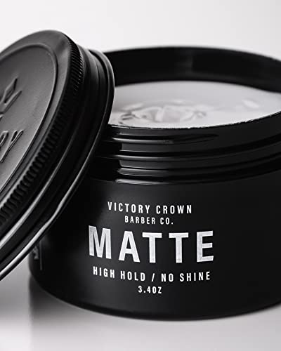 Matte Pomade High Hold & No Shine Hair Styling Wax for Natural & Sophisticated Looks, 3.4 Oz