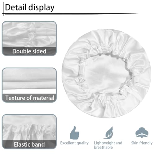 Floral Axolotl Kids Girls Sleeping Cap with Elastic Band Softy Baby Bonnet Large Tops, Comfortable Sleep Bonnet Night Sleep Caps