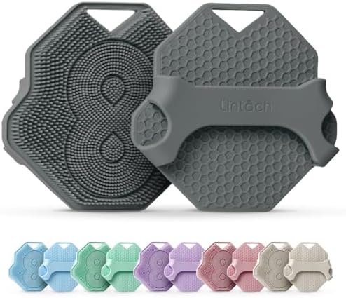 Shower Scrubbers for Men Shower Exfoliating Body Scrubber, Ergonomic Silicone Body Scrubber, Reusable, Hygienic Bath Loofah for a Smooth Skin, Gray