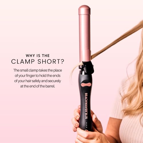 B1 Rotating Curling Iron - Automatic 1 Inch Ceramic Curling Iron - Easy-to-Use Spinning Wand for Long-Lasting Waves - Auto-Shut Off and Dual Voltage (BW160)