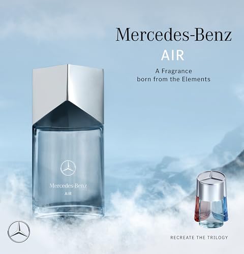 Mercedes Benz Air Eau de Parfum - Long Lasting Cologne for Men - Tonka Bean, Lavender, Patchouli Cologne - Travel Size Perfume for Men - 3.4 oz EDP